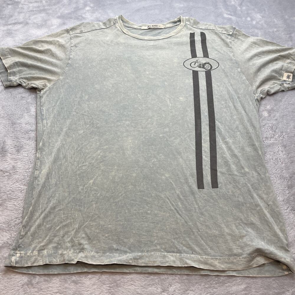 Jake Agave Mens Speedway BSA Tee Sz L Blue Vintage Wash Classic Cut Moto Grunge - Picture 2 of 16